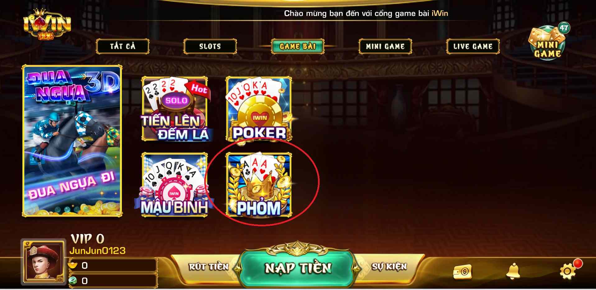 cách chơi phỏm tái gửi ù đền
