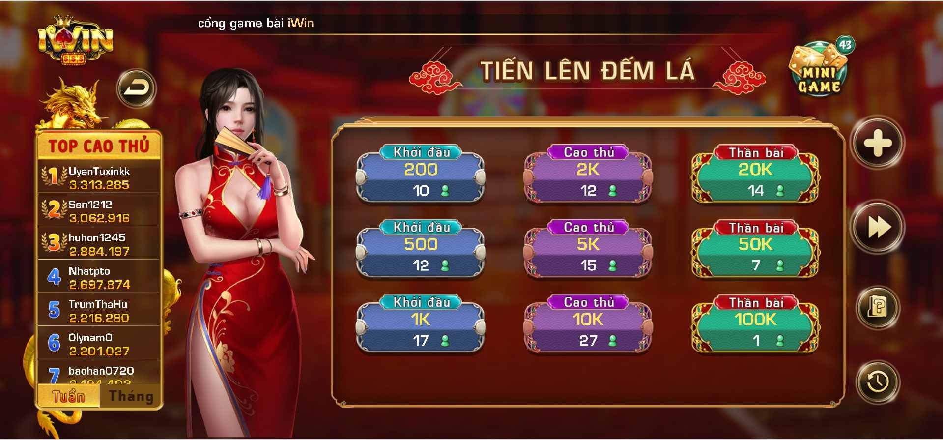 thủ thuật đánh bài tiến lên